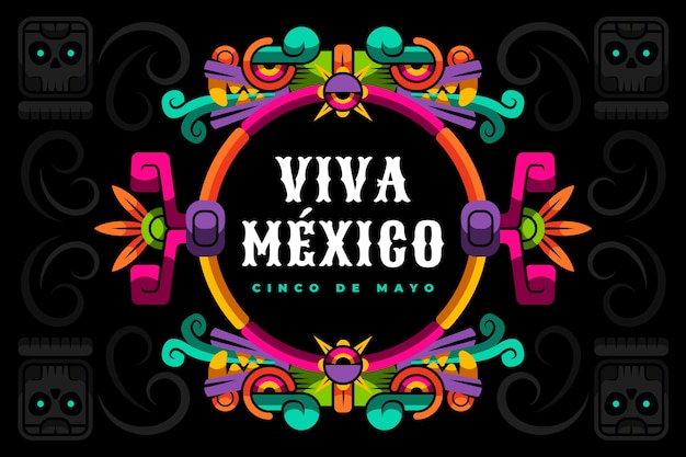 Flat cinco de mayo background