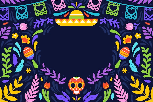 Vector flat cinco de mayo background