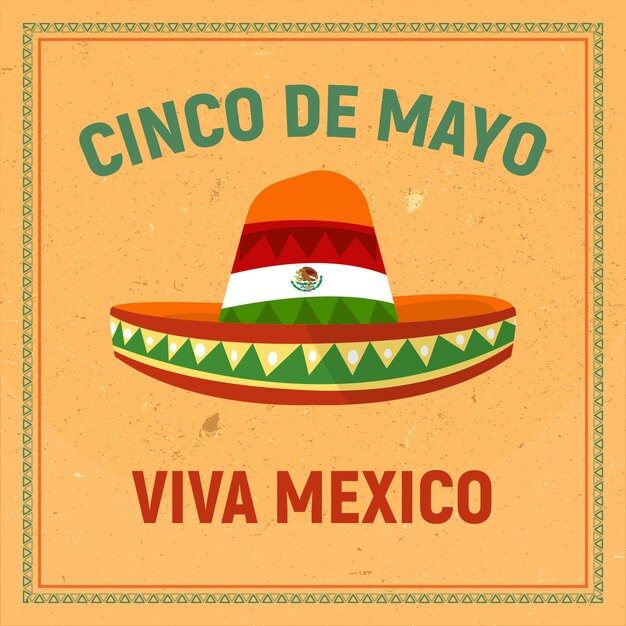 Vector flat cinco de mayo