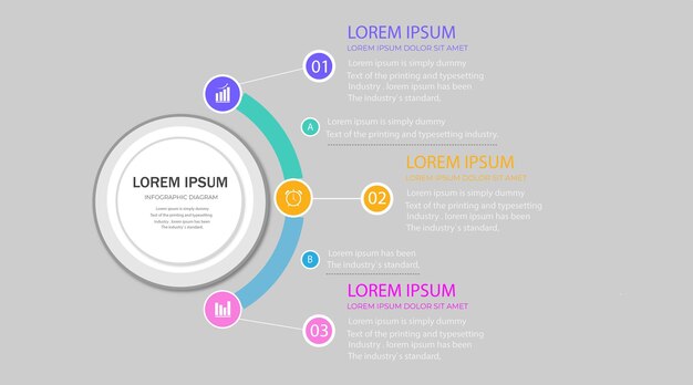 Плоская круговая диаграмма инфографики