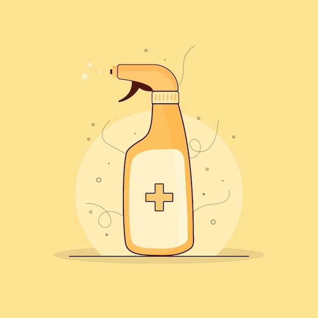 Flat clean spray bottle icon illustration vector design