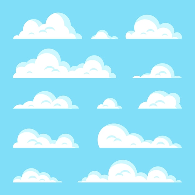 Flat clouds collection