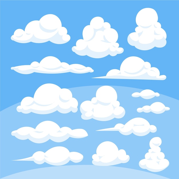 Flat clouds collection