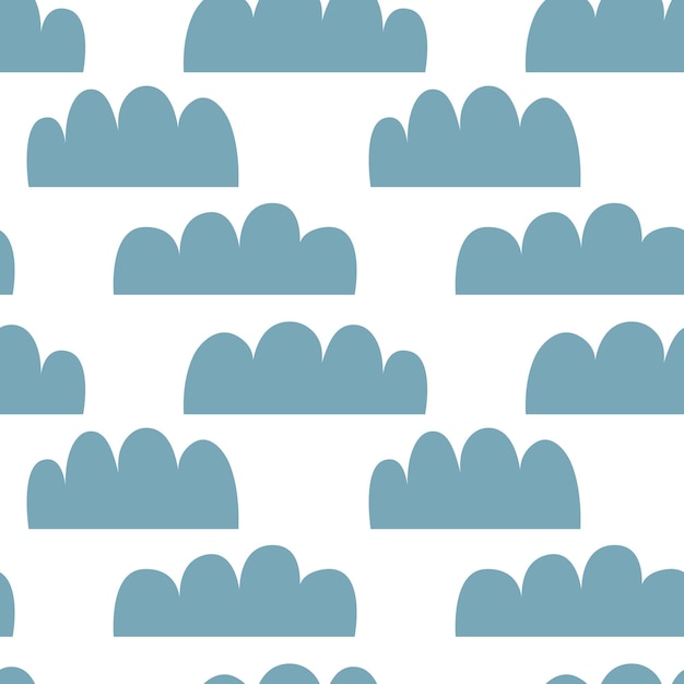 Vector flat clouds vector seamless pattern