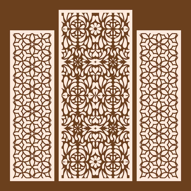 Flat cnc ontwerp stencil element pakket