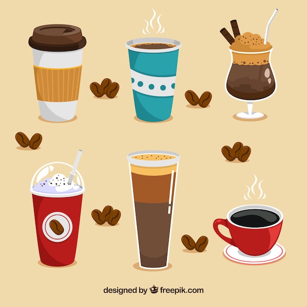 flat coffee cup collection