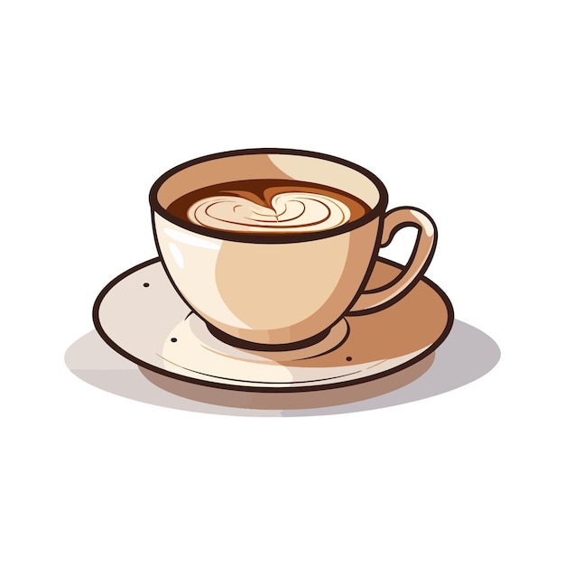 flat coffee cup vector