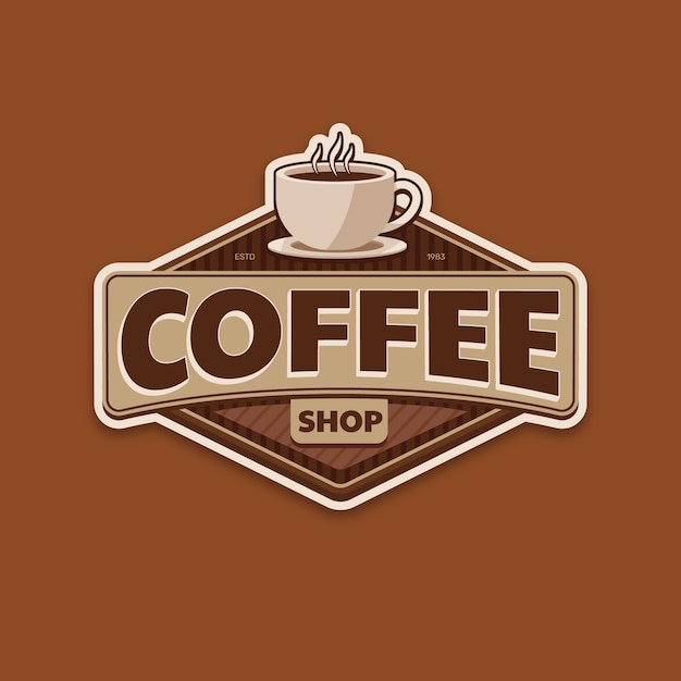 Vector flat coffee logo template