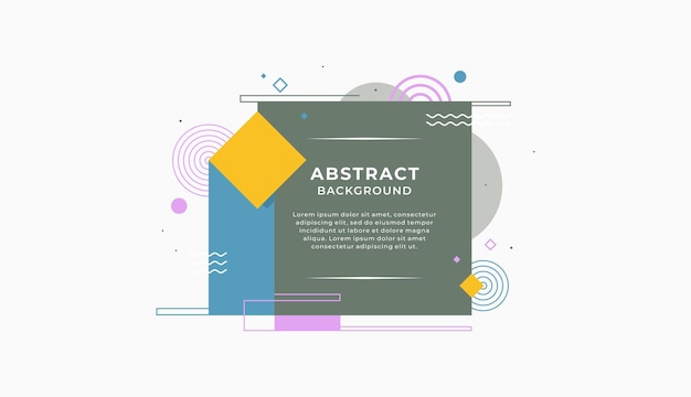 Flat and colorful abstract shapes background premium vector