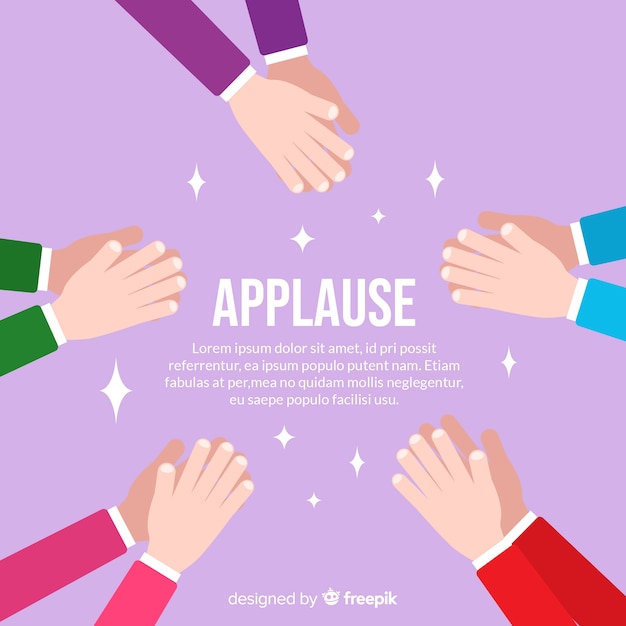 Flat colorful applause background