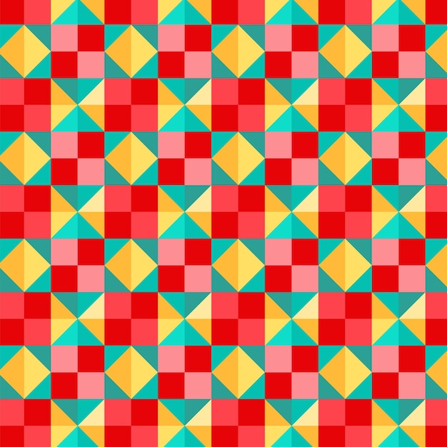 Vector flat colorful geometric pattern