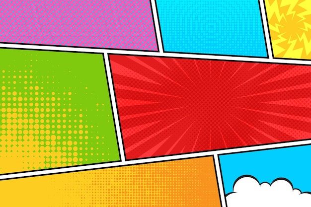 Vector flat comic style background