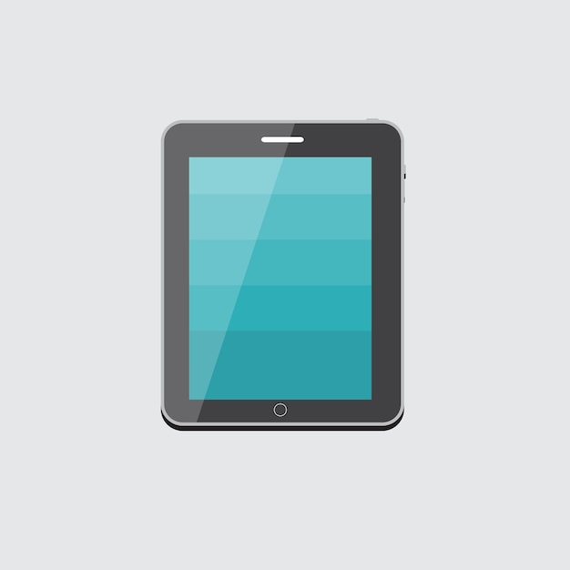 Flat computer tablet concept vector illustration eps10