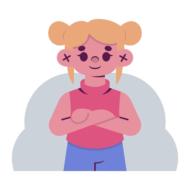 Flat Confident Woman Illustration