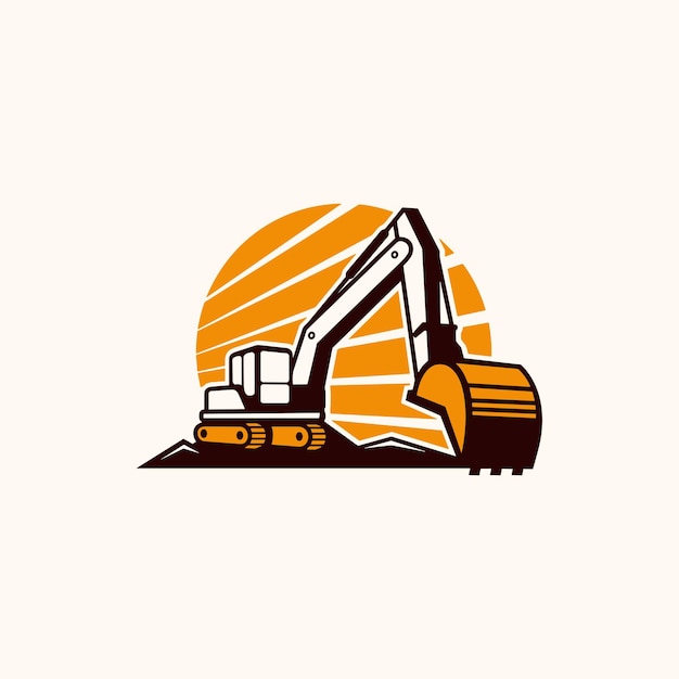 Vector flat construction company logo