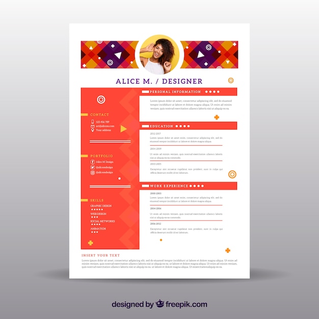 Flat curriculum vitae template