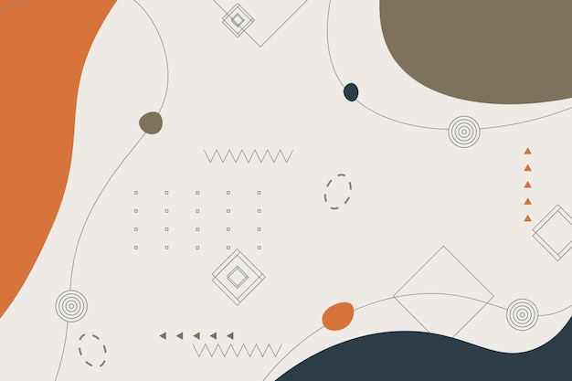 Vector flat curve and shapes background