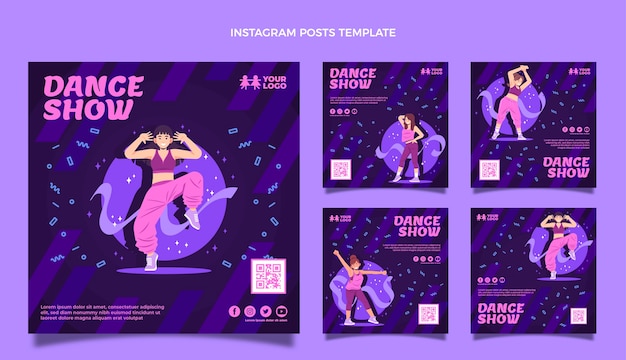 Flat dance show instagram posts collectie
