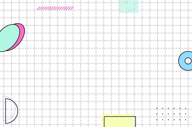 Геометрический фон Мемфис с плоской пунктирной сеткой