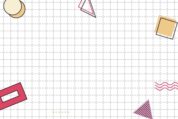 Fondo geometrico di memphis della griglia tratteggiata piatta