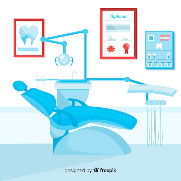 Vector flat dental clinic background