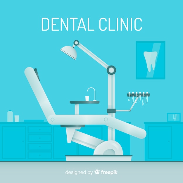 Flat dental clinic background