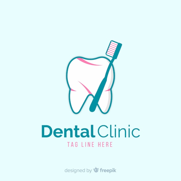 Logo della clinica dentistica piatta