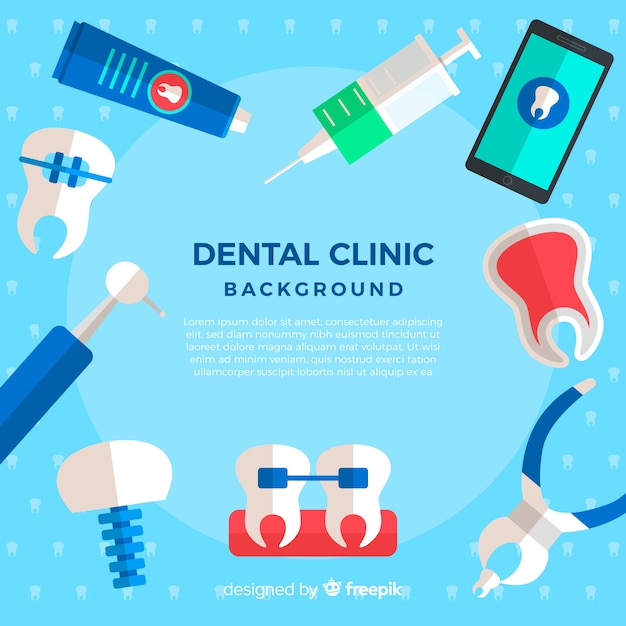 Flat dentist background