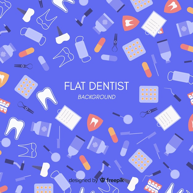 Flat dentist background