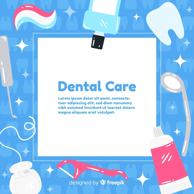 Vector flat dentist background