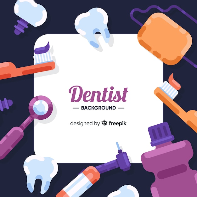 Flat dentist background