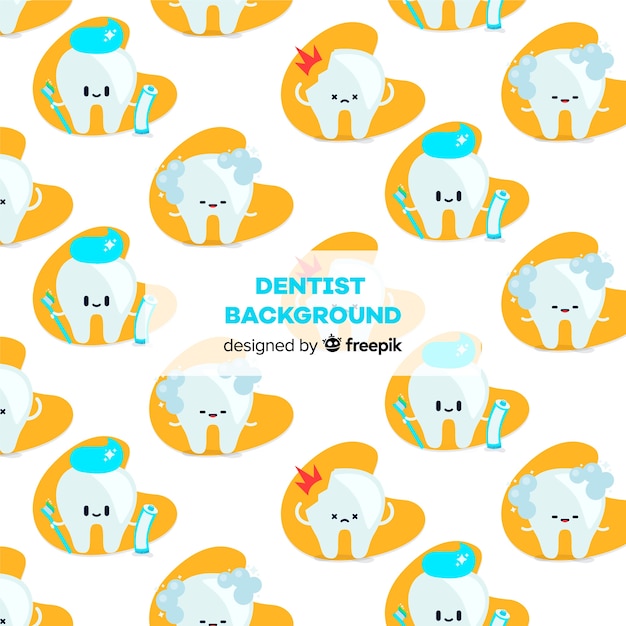 Flat dentist background