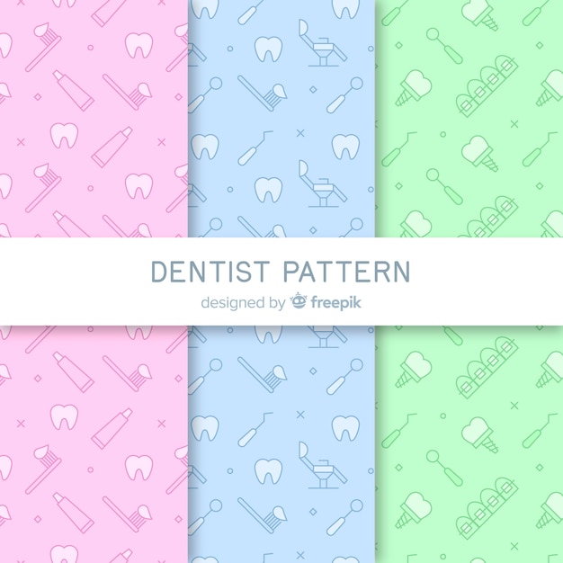 Vector flat dentist pattern