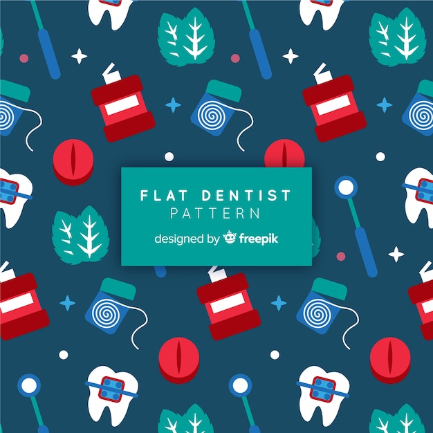 Vector flat dentist pattern