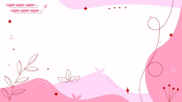 Webバナーまたはカードテンプレートのフラットなデザインの抽象的な美的ピンクの背景