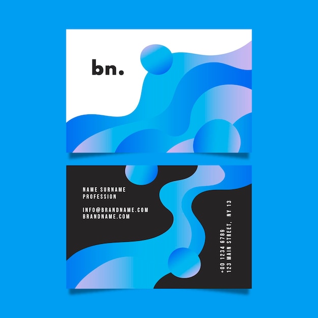 Flat design abstract business card