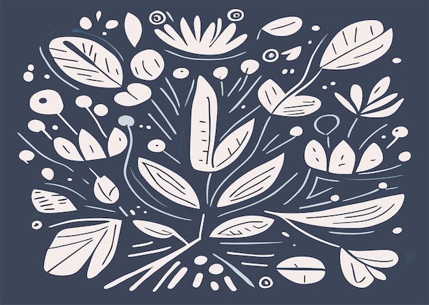 flat design abstract doodle pattern