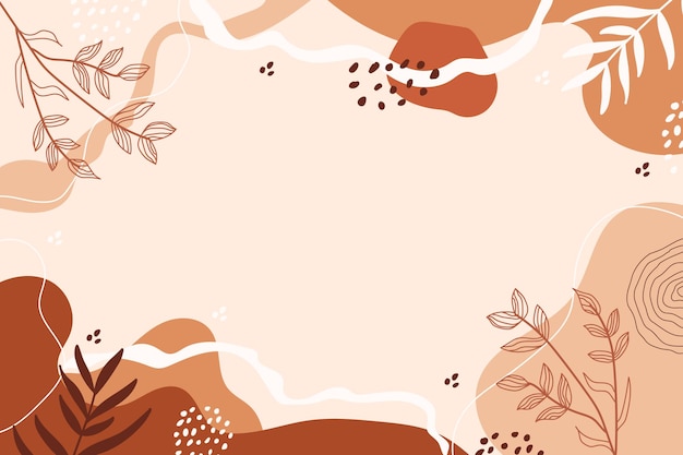 flat design abstract floral template background