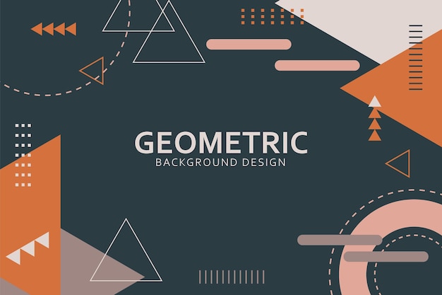 Flat design of abstract geometric background