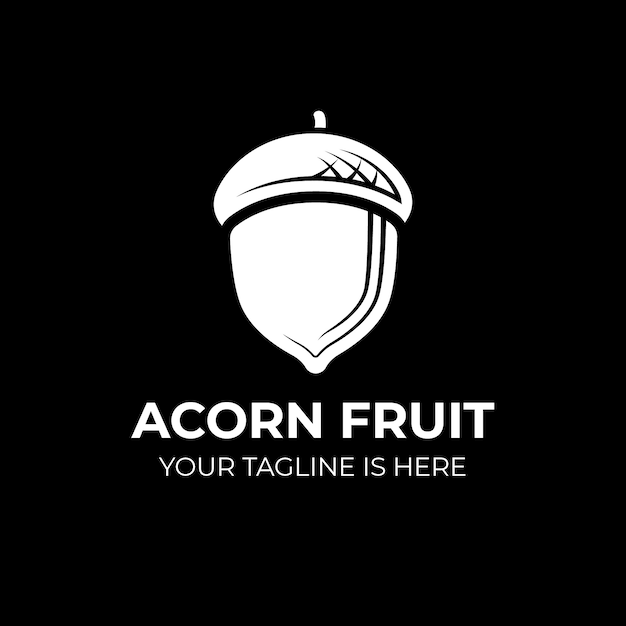 Vector flat design acorn logo template