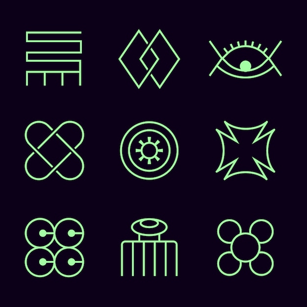 Simboli africani design piatto