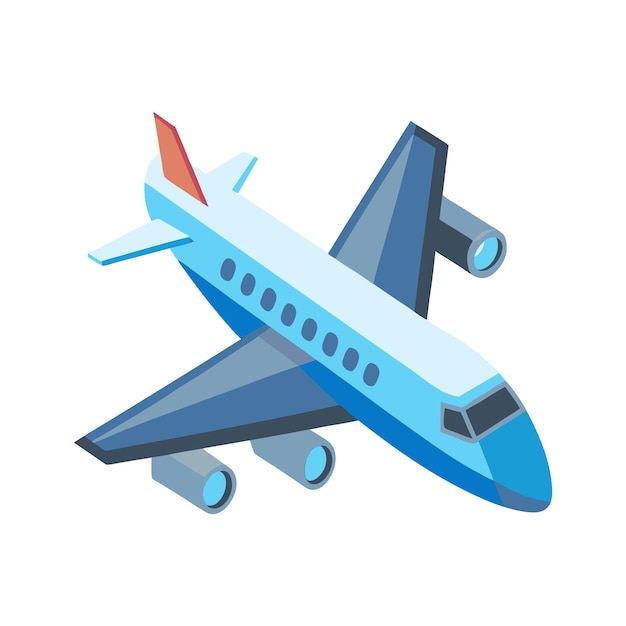 Flat design air plane vector illustration isolated on white background