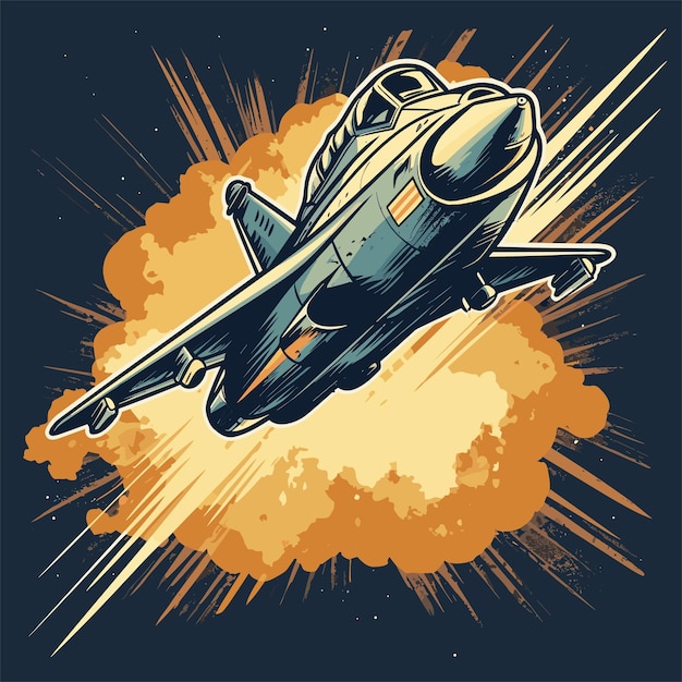 flat design airplane illustration