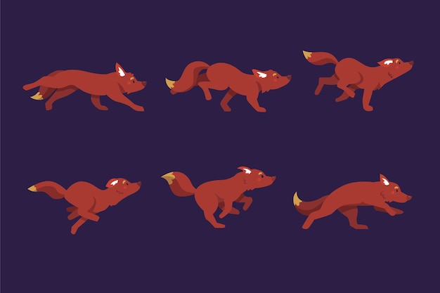 fox running animation