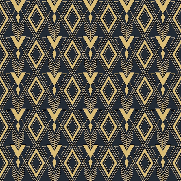 Flat design art deco pattern