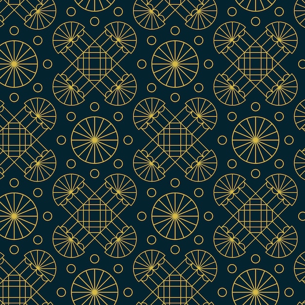 Vector flat design art deco pattern