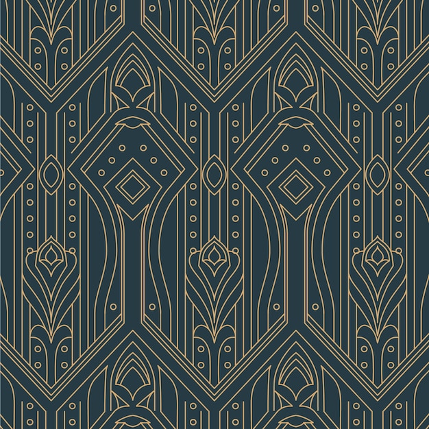 Flat design art deco pattern