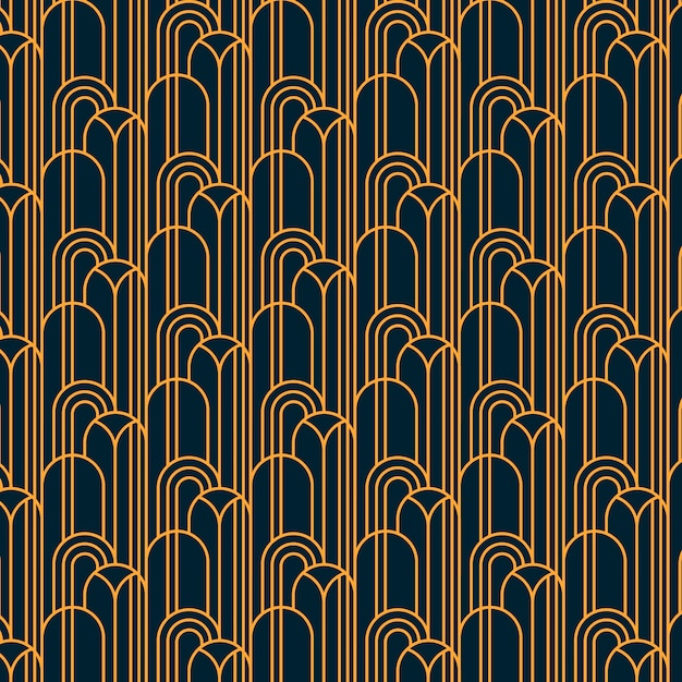 Vector flat design art deco pattern