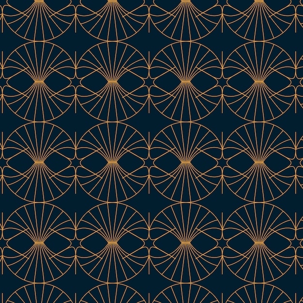 Vector flat design art deco pattern