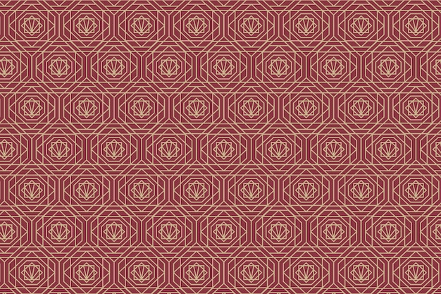 Vector flat design art deco seamless pattern